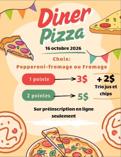 Dîner Pizza - 16 octobre